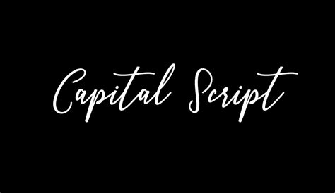 Capital Script free font