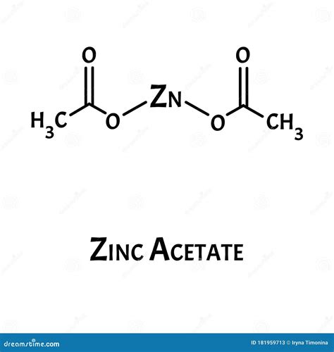 Zinc Acetate is a Molecular Chemical Formula. Zinc Infographics. Vector ...