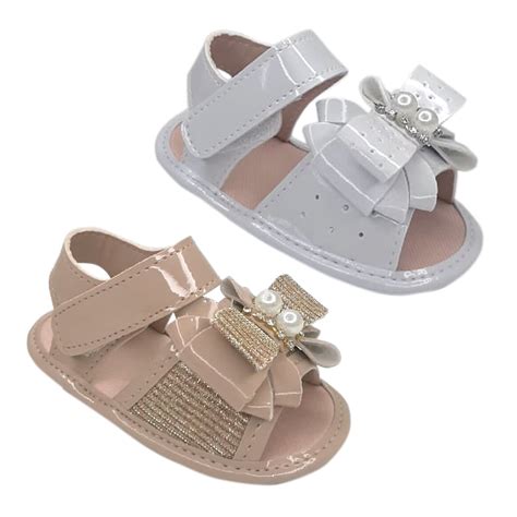 Kit Pares Sandalinha VZ Branco VZ Nude Bebê Infantil Menina Recém Nascido Sapatinho bebê Sola
