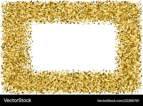 Gold Frame Glitter Texture Isolated On White Vector Image