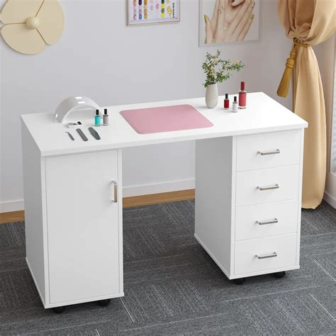 Ripley Escritorio Con Ruedas Merlin Blanco Ryr Muebles