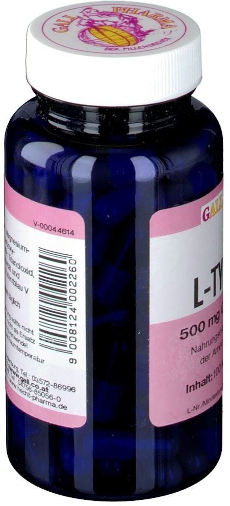 Hecht Pharma L Tyrosin 500 Mg Kapseln 100 Stk Ab 34 62