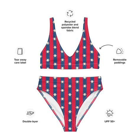 Usa Bikini Set Patriotic Swimsuit Th Of July Swimsuit Memorial Day Swimsuit American