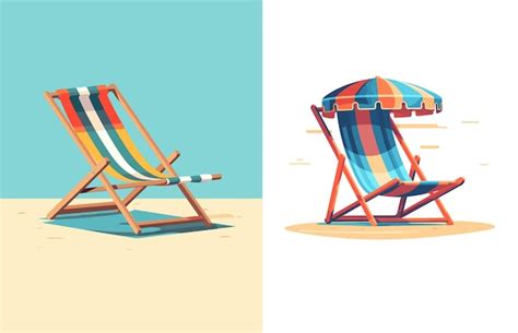 Silla De Playa Vector Ilustraci N Colorido Silla De Playa Con