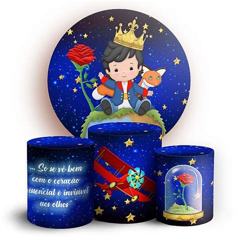 KIT Redondo E Trio Pequeno Principe Sublimado 3D Sublistamps