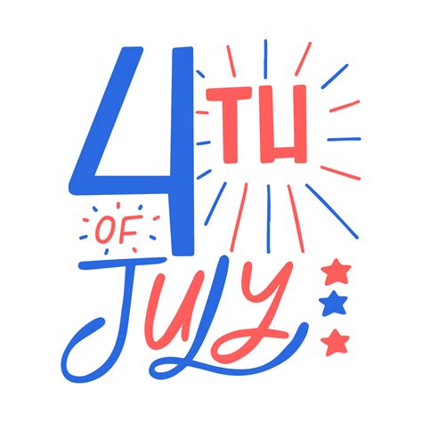 4th Of July Lettering 546301 Vector Art At Vecteezy