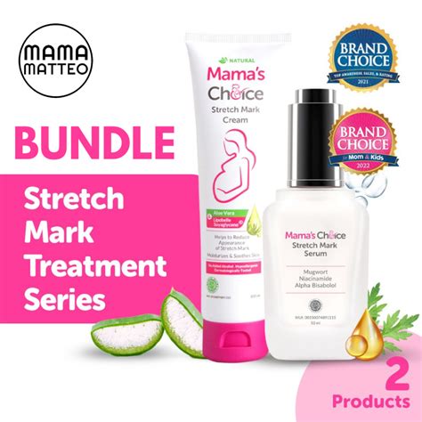 Jual BUNDLE MAMA S CHOICE Stretch Mark Serum 50ml Cream 100ml Serum