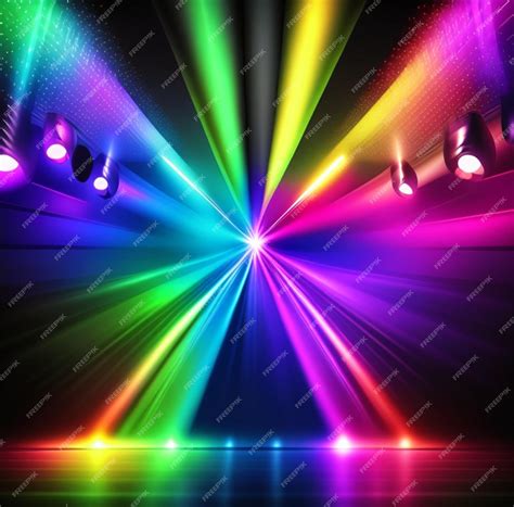 Premium AI Image | Colorful stage lights background