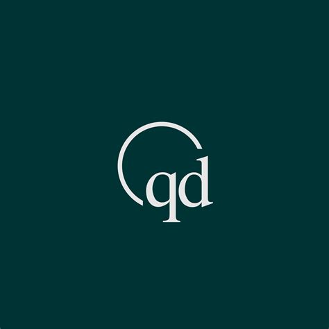 QD Initial Monogram Logo With Circle Style Design 25509827 Vector Art