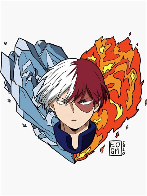 Shoto Todoroki Heart Tattoo Sticker By Eogm Art Redbubble