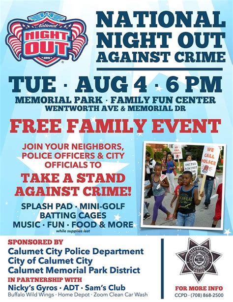 National Night Out Police And Citizens Thornton Township