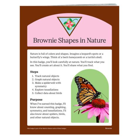 Brownie Shapes In Nature Badge Requirements Gssem Service Center Pickup