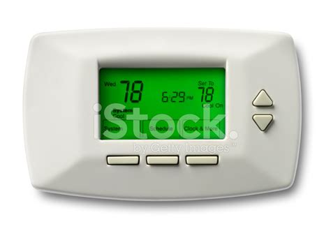 Air Conditioning Programmable Thermostat 78 Degree Stock Photo