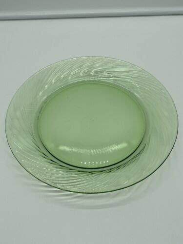 Vintage Pyrex Festiva Spring Green Swirl Glass Dinner Plate Usa Ebay