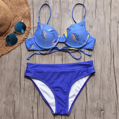 2019 Summer Cross Strap Push Up Bikini Set Sexy Micro Bikinis Swimwear