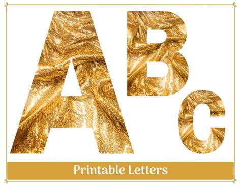 Gold Foil Alphabet Letters With The Letter A And B