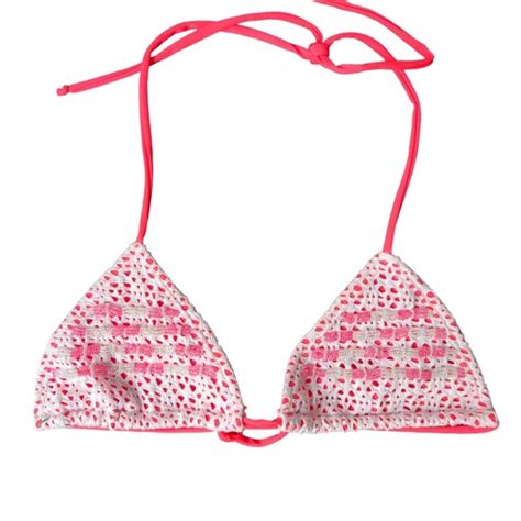 Divino Seas Swim Divino Seas Barbie Bikini Top Whitepink Size Large Nwt Poshmark