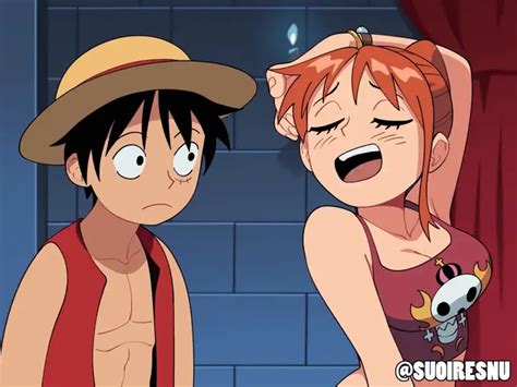 Nami And Monkey D Luffy One Piece Drawn By Mimi Hung Voice Actor