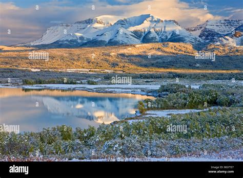 Lower Waterton Lake And The Mountains Of Waterton Lakes National Park