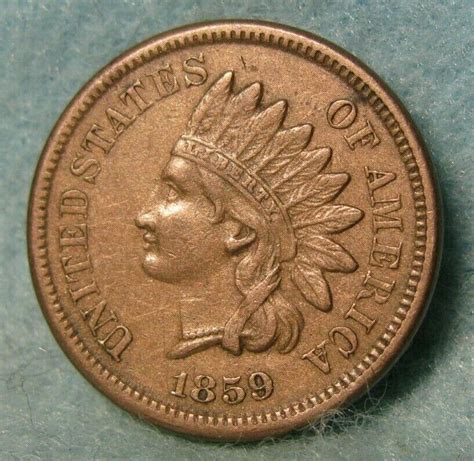 1859 Indian Head Penny XF US Coin Coins Indian Head Penny