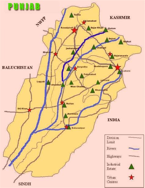 Punjab Railway Map