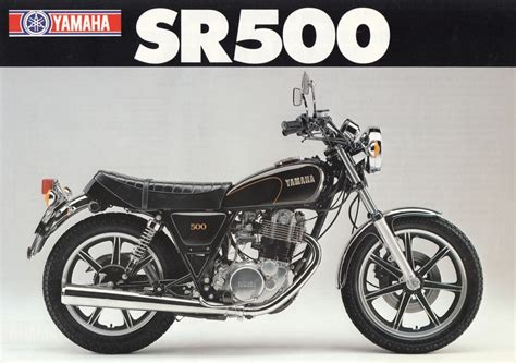 Prospekt YAMAHA SR 500 Prospekt Flyer 1 Blatt 2 Seiten Aus 1982