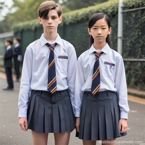 neutral school uniform design stable diffusion