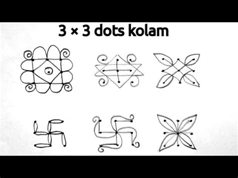 33 Dots Chinna Muggulu Small Kolam 3 3 Dots Rangoli Easy Melika