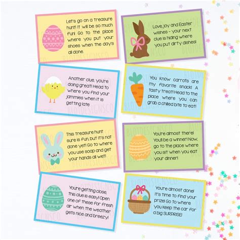 Easter Basket Scavenger Hunt Clues Easter Egg Scavenger Hunt Clue Card