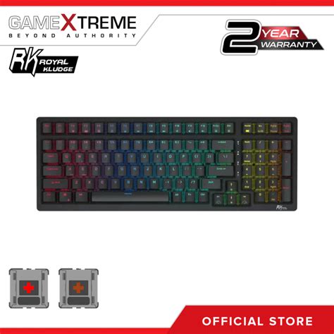 Royal Kludge Rk Tri Mode Rgb Keys Hot Swappable Mechanical Keyboard Black Lazada Ph