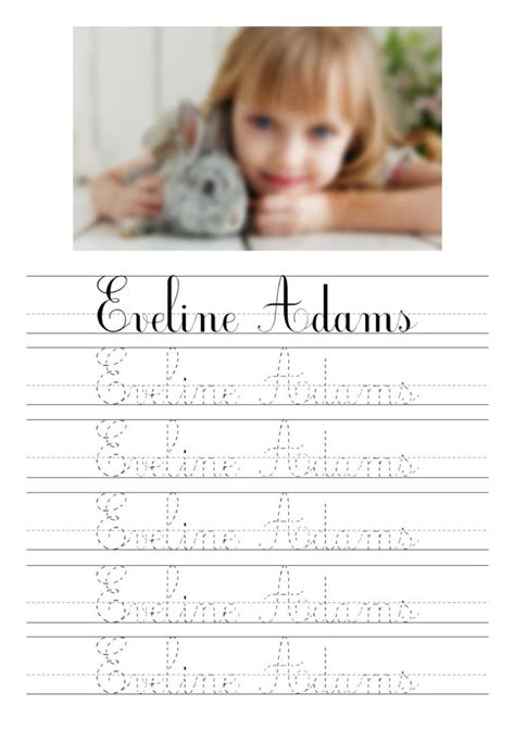 Custom Cursive Name Tracing Worksheet – Fenestra Publishing