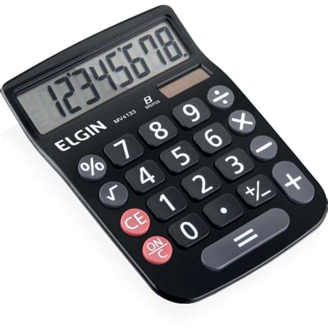 Calculadora De Mesa 12DIG VISOR LCD SOLAR BAT PRET MadeiraMadeira