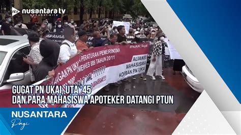 Gugat Pn Ukai Uta Dan Para Mahasiswa Apoteker Datangi Ptun Youtube