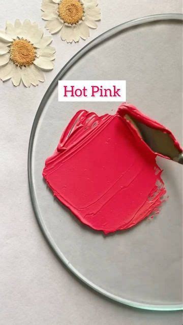 Hot Pink Paint Color Mixing Guide With Acrylic Paints