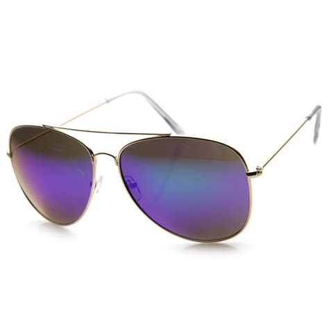 Large Retro Revo Lens Full Metal Aviator Sunglasses Zerouv