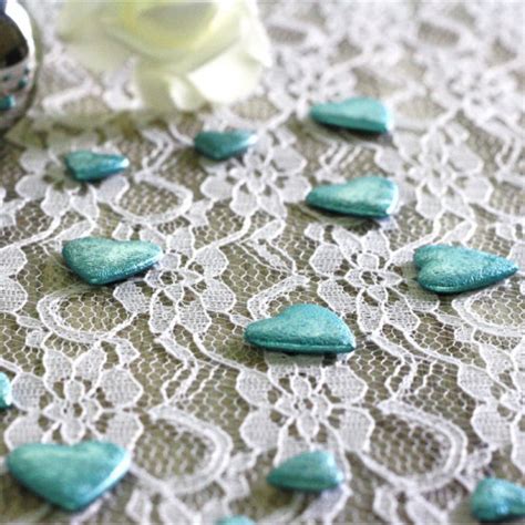 Confettis De Table Coeur Turquoise