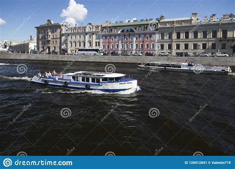 View Of The Fontanka River Embankment In St Petersburg Editorial Photo