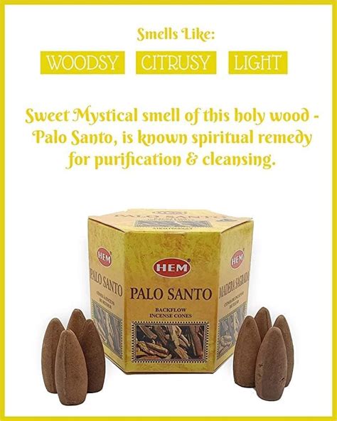 Conos De Incienso De Reflujo De Palo Santo 40 Inscents Conos De