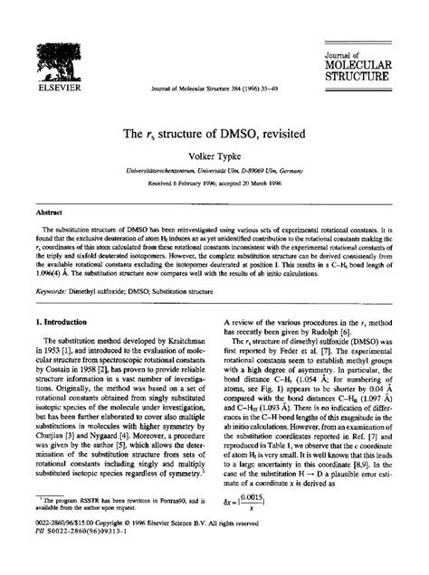 PDF The Rs Structure Of DMSO Revisited DOKUMEN TIPS