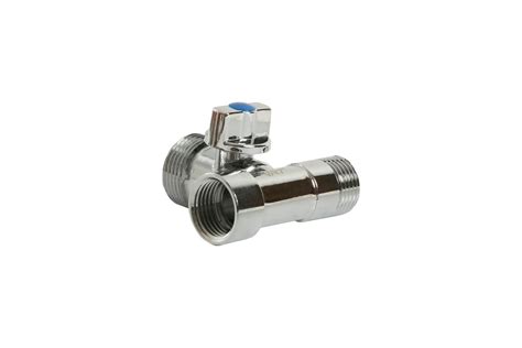 Кран 3-проходной шаровой VRT для стиральной машины 1/2''-3/4''-1/2'' вн ...
