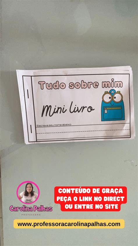 Atividade Tudo Sobre Mim Livro Tudo Sobre Mim Professora Carolina