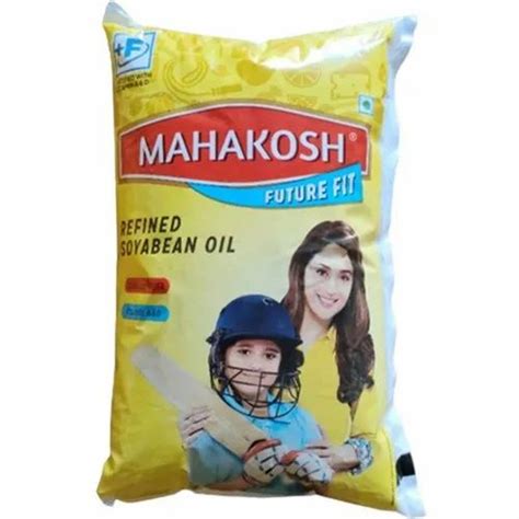 Mahakosh Refined Soyabean Oil Pouched Packaging Size L At