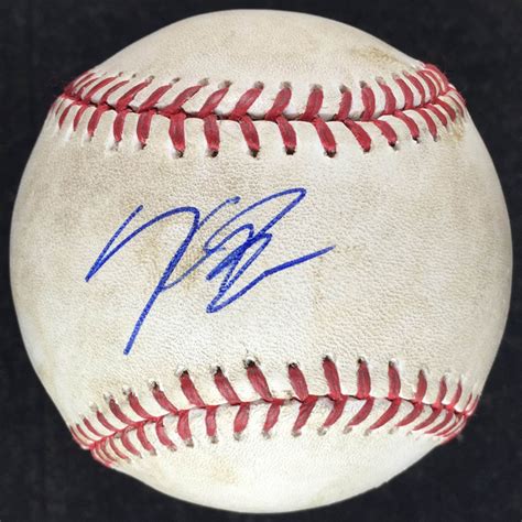 Lot Detail Kris Bryant Signed Game Used Oml Baseball