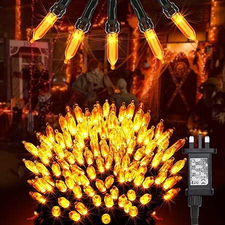 BOLWEO Orange Fairy Lights 3M 30LED Halloween Lights Waterproof With