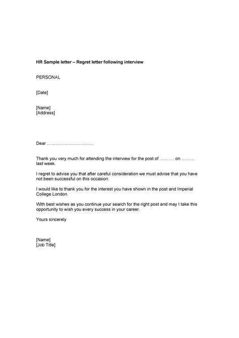 24 Amazing Rejection Letter Template Redlinesp