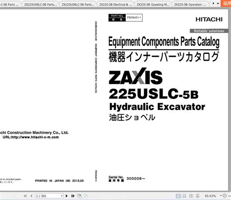 Hitachi Excavator Zaxis ZX225 5B Shop Manual Auto Repair Manual Forum