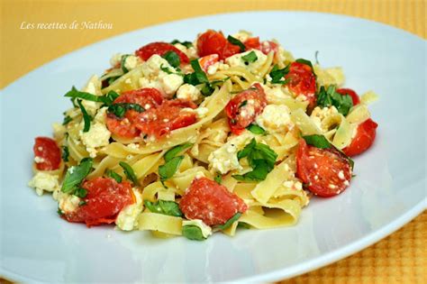 Ma cuisine au fil de mes idées Tagliatelle à la feta tomates