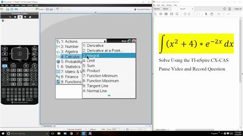 Calc Integration By Parts Tabular Method Ti Nspire Cx Cas Ptb