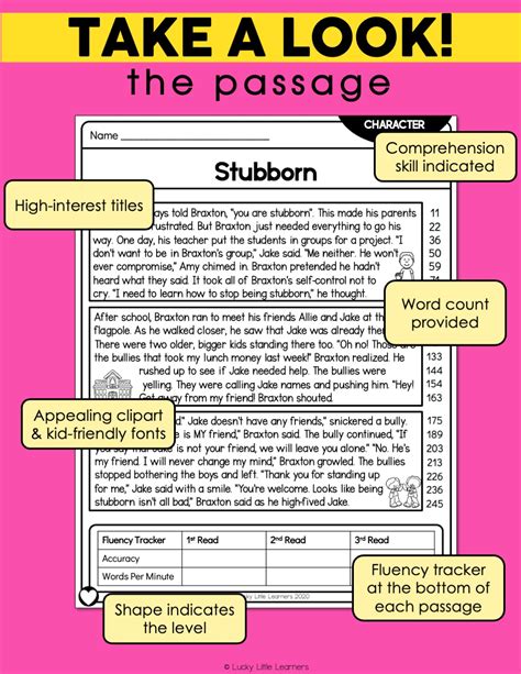 Reading Comprehension Passages Bundle Lucky Little Learners