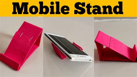 How To Make Paper Mobile Stand Without Glue Origami Mobile Stand Youtube